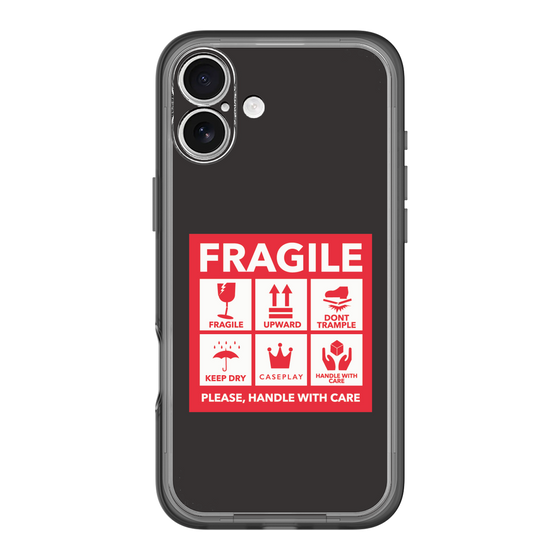 スリムプロテクションプレミアムケース［ FRAGILE Sticker - Black ］