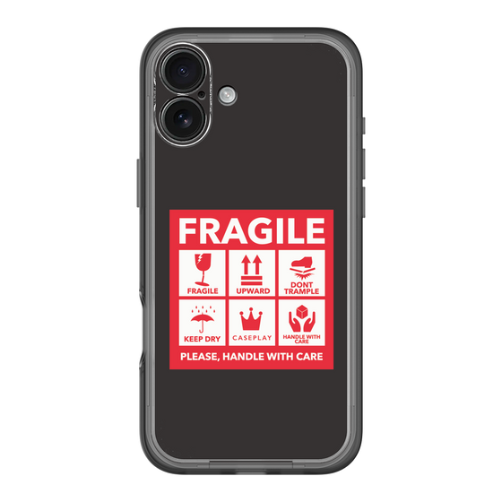 スリムプロテクションプレミアムケース［ FRAGILE Sticker - Black ］