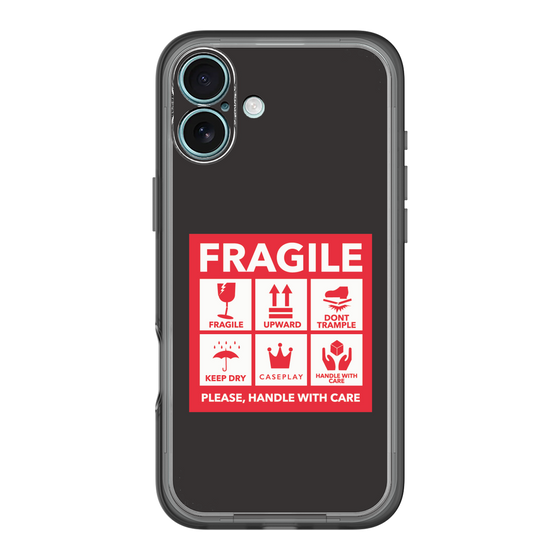 スリムプロテクションプレミアムケース［ FRAGILE Sticker - Black ］