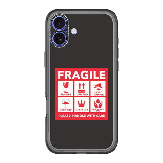 スリムプロテクションプレミアムケース［ FRAGILE Sticker - Black ］