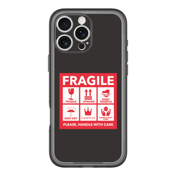 スリムプロテクションプレミアムケース［ FRAGILE Sticker - Black ］