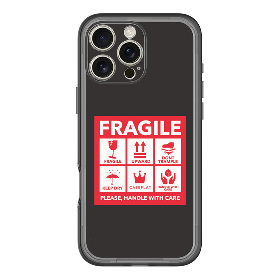 スリムプロテクションプレミアムケース［ FRAGILE Sticker - Black ］