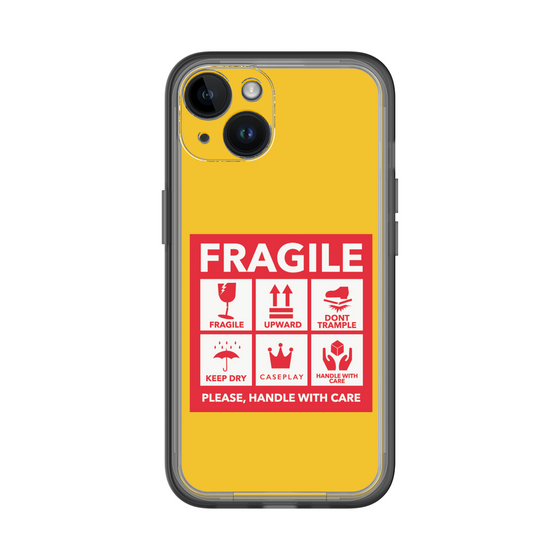 スリムプロテクションプレミアムケース［ FRAGILE Sticker - Yellow ］