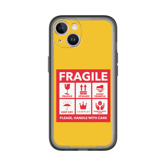 スリムプロテクションプレミアムケース［ FRAGILE Sticker - Yellow ］