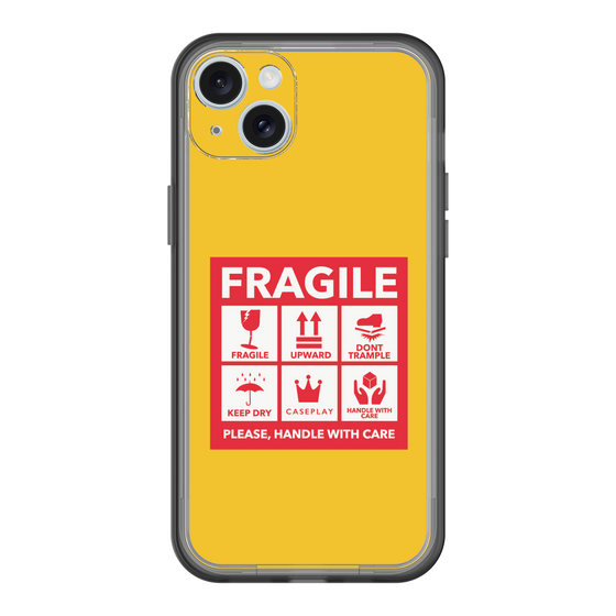 スリムプロテクションプレミアムケース［ FRAGILE Sticker - Yellow ］