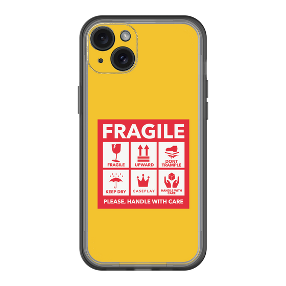 スリムプロテクションプレミアムケース［ FRAGILE Sticker - Yellow ］