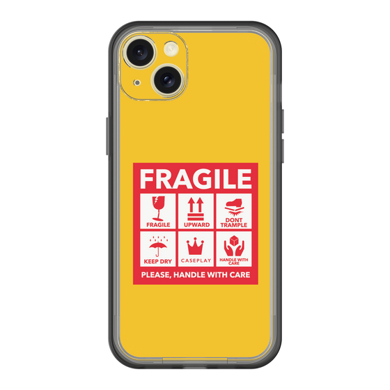 スリムプロテクションプレミアムケース［ FRAGILE Sticker - Yellow ］