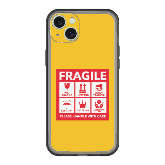 スリムプロテクションプレミアムケース［ FRAGILE Sticker - Yellow ］