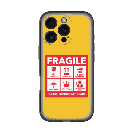 スリムプロテクションプレミアムケース［ FRAGILE Sticker - Yellow ］