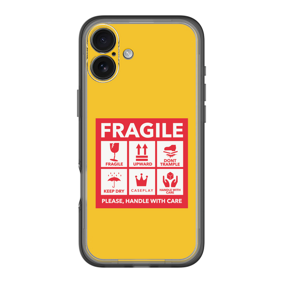 スリムプロテクションプレミアムケース［ FRAGILE Sticker - Yellow ］