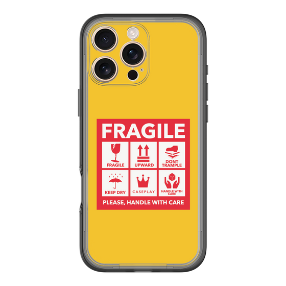 スリムプロテクションプレミアムケース［ FRAGILE Sticker - Yellow ］