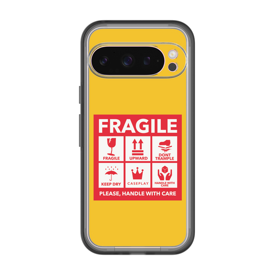 スリムプロテクションプレミアムケース［ FRAGILE Sticker - Yellow ］