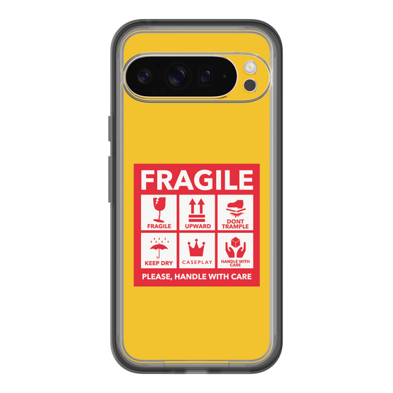 スリムプロテクションプレミアムケース［ FRAGILE Sticker - Yellow ］