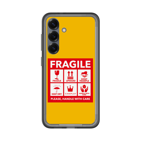 スリムプロテクションプレミアムケース［ FRAGILE Sticker - Yellow ］