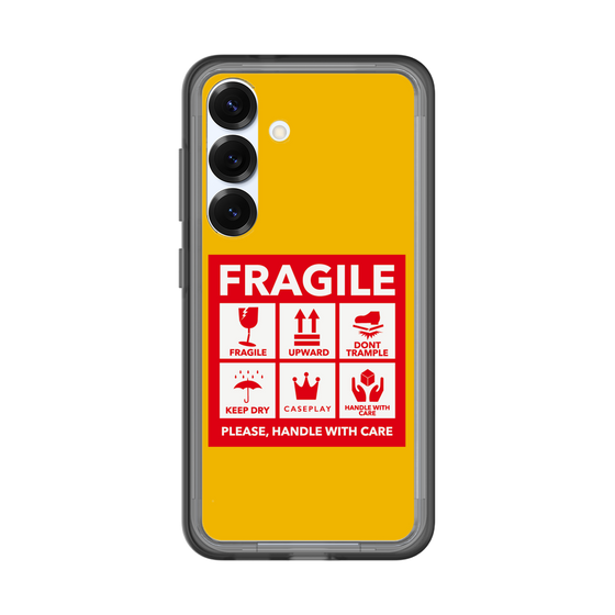 スリムプロテクションプレミアムケース［ FRAGILE Sticker - Yellow ］