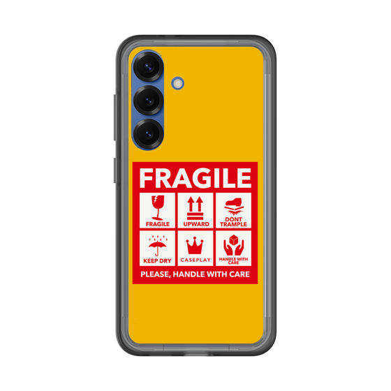 スリムプロテクションプレミアムケース［ FRAGILE Sticker - Yellow ］