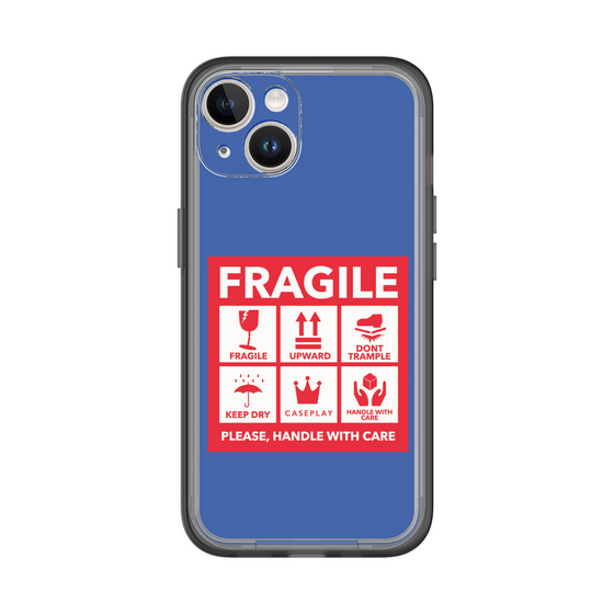 スリムプロテクションプレミアムケース［ FRAGILE Sticker - Blue ］