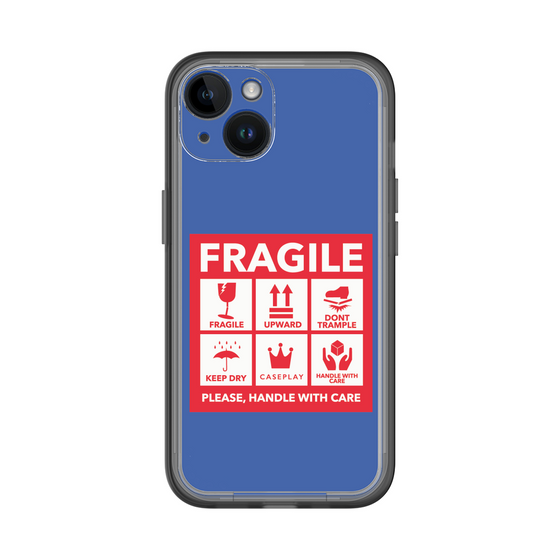 スリムプロテクションプレミアムケース［ FRAGILE Sticker - Blue ］