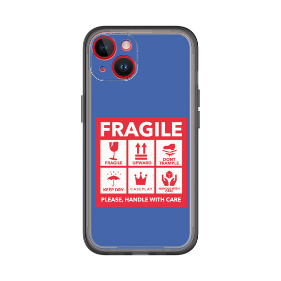 スリムプロテクションプレミアムケース［ FRAGILE Sticker - Blue ］