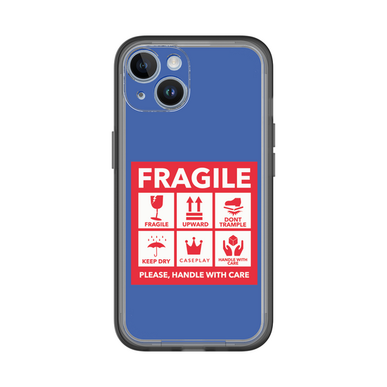 スリムプロテクションプレミアムケース［ FRAGILE Sticker - Blue ］