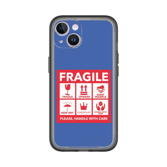 スリムプロテクションプレミアムケース［ FRAGILE Sticker - Blue ］