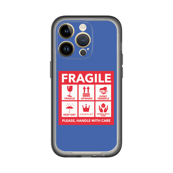 スリムプロテクションプレミアムケース［ FRAGILE Sticker - Blue ］