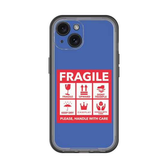 スリムプロテクションプレミアムケース［ FRAGILE Sticker - Blue ］