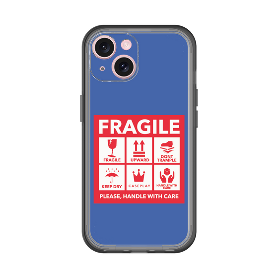 スリムプロテクションプレミアムケース［ FRAGILE Sticker - Blue ］