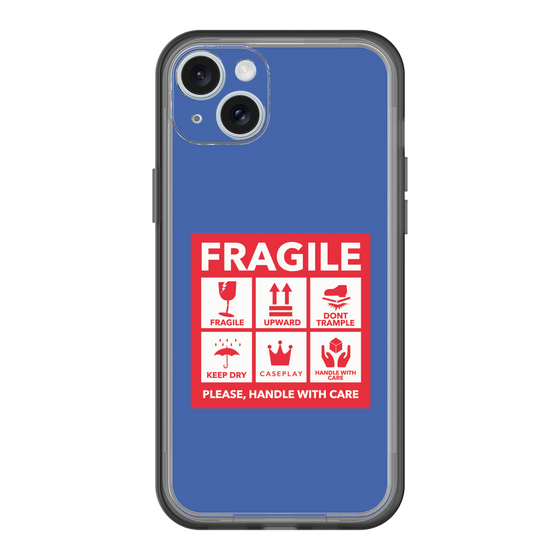 スリムプロテクションプレミアムケース［ FRAGILE Sticker - Blue ］