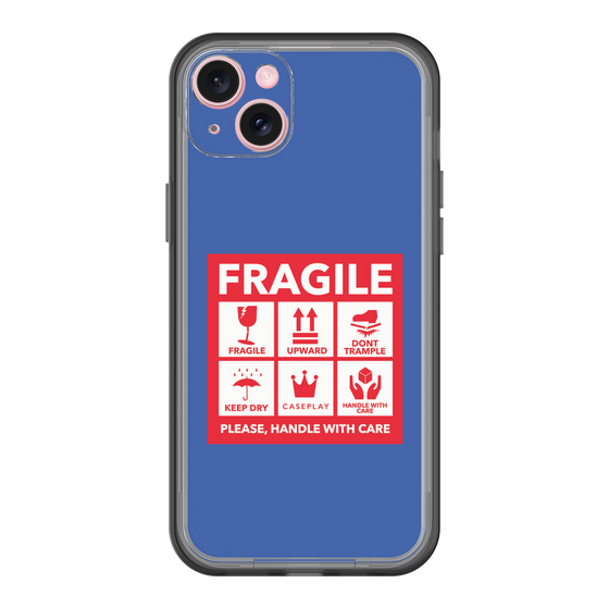 スリムプロテクションプレミアムケース［ FRAGILE Sticker - Blue ］
