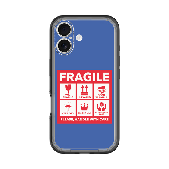 スリムプロテクションプレミアムケース［ FRAGILE Sticker - Blue ］