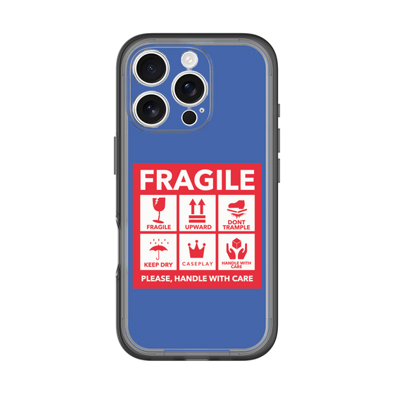 スリムプロテクションプレミアムケース［ FRAGILE Sticker - Blue ］