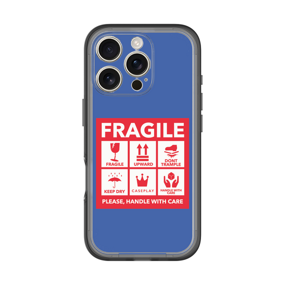 スリムプロテクションプレミアムケース［ FRAGILE Sticker - Blue ］