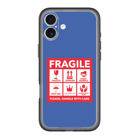 スリムプロテクションプレミアムケース［ FRAGILE Sticker - Blue ］