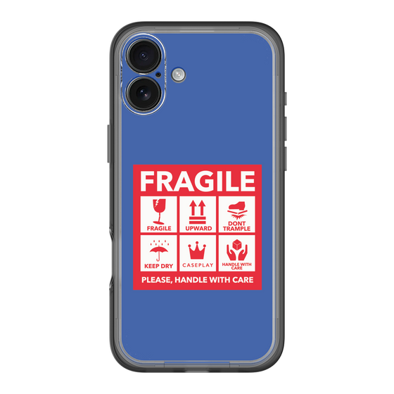 スリムプロテクションプレミアムケース［ FRAGILE Sticker - Blue ］