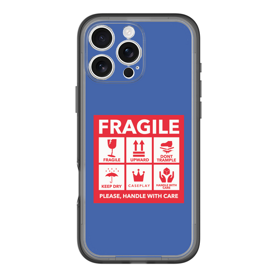 スリムプロテクションプレミアムケース［ FRAGILE Sticker - Blue ］