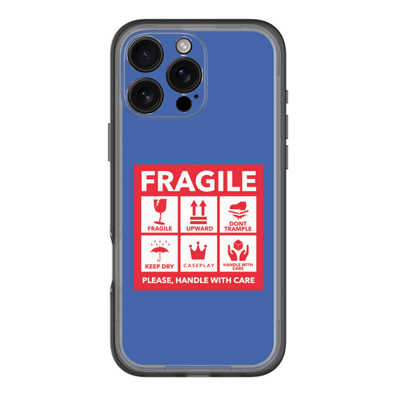 スリムプロテクションプレミアムケース［ FRAGILE Sticker - Blue ］