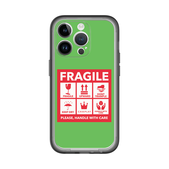 スリムプロテクションプレミアムケース［ FRAGILE Sticker - Green ］