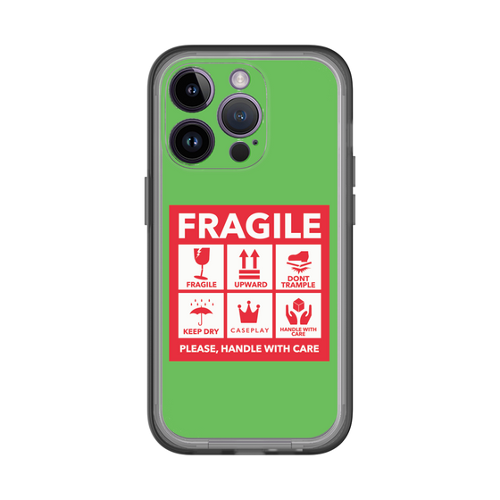 スリムプロテクションプレミアムケース［ FRAGILE Sticker - Green ］