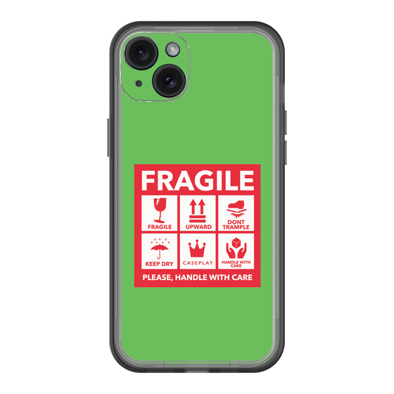 スリムプロテクションプレミアムケース［ FRAGILE Sticker - Green ］