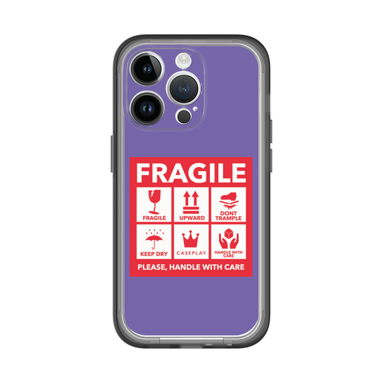 スリムプロテクションプレミアムケース［ FRAGILE Sticker - Purple ］