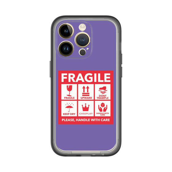 スリムプロテクションプレミアムケース［ FRAGILE Sticker - Purple ］