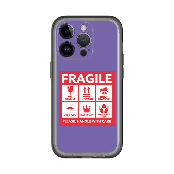 スリムプロテクションプレミアムケース［ FRAGILE Sticker - Purple ］