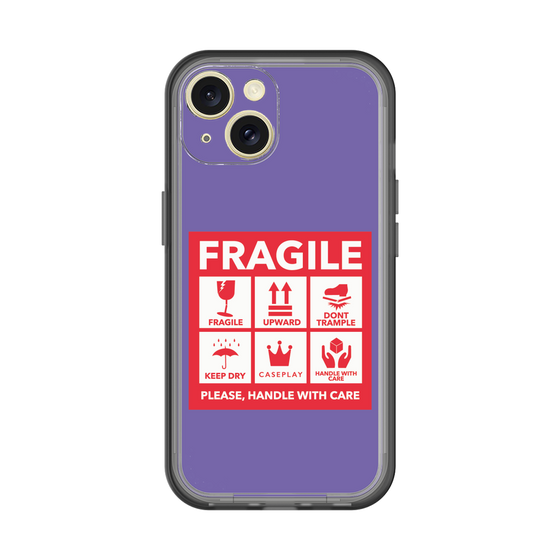 スリムプロテクションプレミアムケース［ FRAGILE Sticker - Purple ］