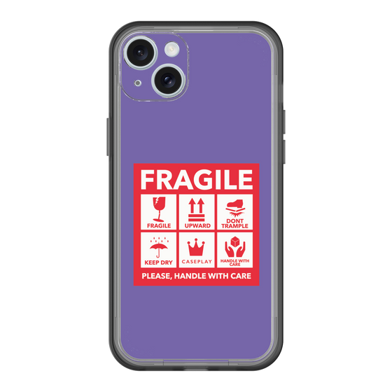 スリムプロテクションプレミアムケース［ FRAGILE Sticker - Purple ］