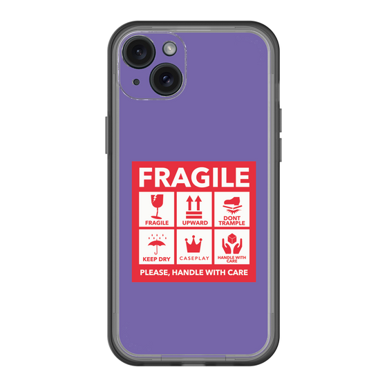 スリムプロテクションプレミアムケース［ FRAGILE Sticker - Purple ］