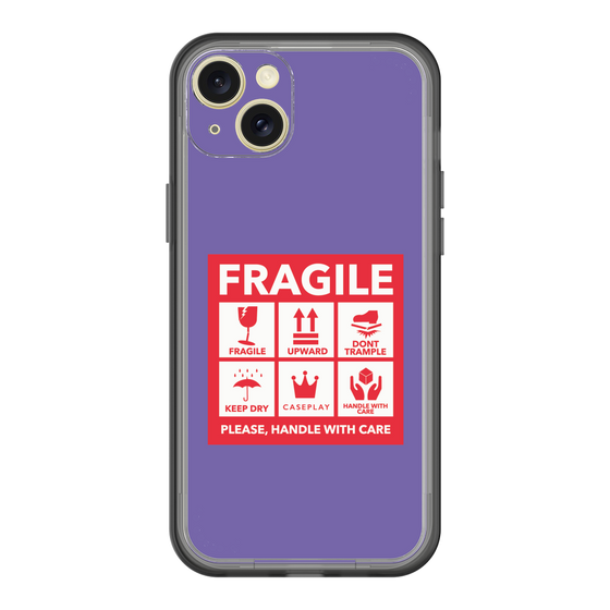 スリムプロテクションプレミアムケース［ FRAGILE Sticker - Purple ］