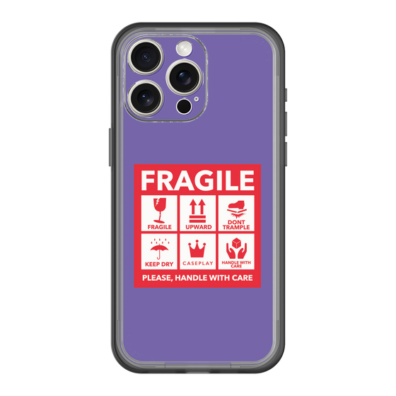 スリムプロテクションプレミアムケース［ FRAGILE Sticker - Purple ］