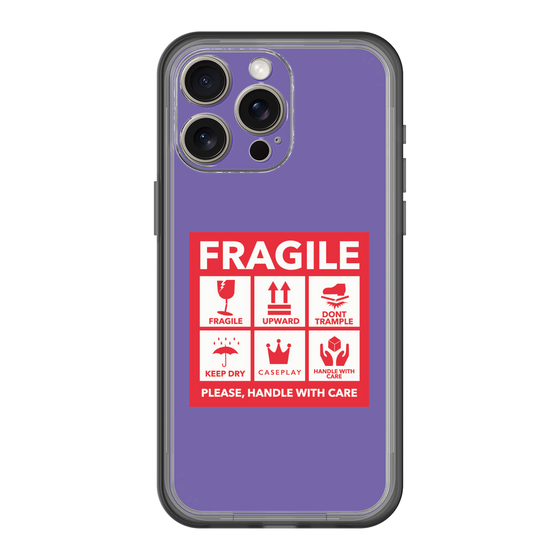 スリムプロテクションプレミアムケース［ FRAGILE Sticker - Purple ］