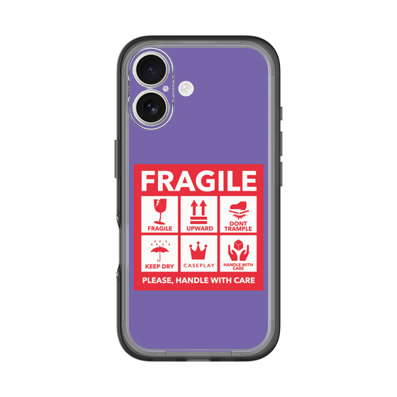 スリムプロテクションプレミアムケース［ FRAGILE Sticker - Purple ］